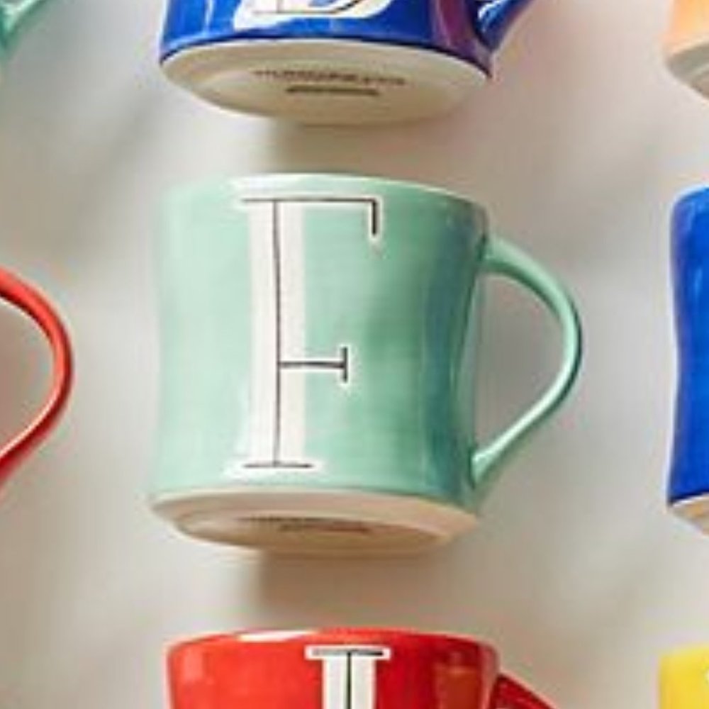 Anthropologie Colorway Monogram Mug  - "F"